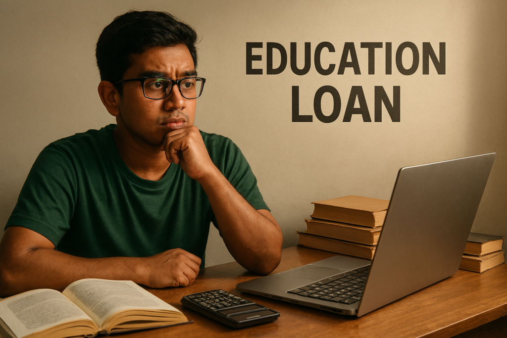স্টুডেন্ট লোন নেওয়ার আগে পরিকল্পনা করছে একজন শিক্ষার্থী